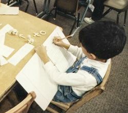 Grade 1 student mastering sight words