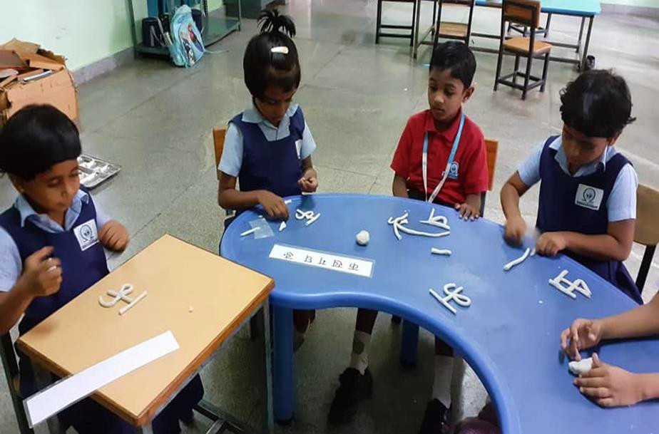 Students using Davis® Learning Strategies at Omega International School in Chennai, India.