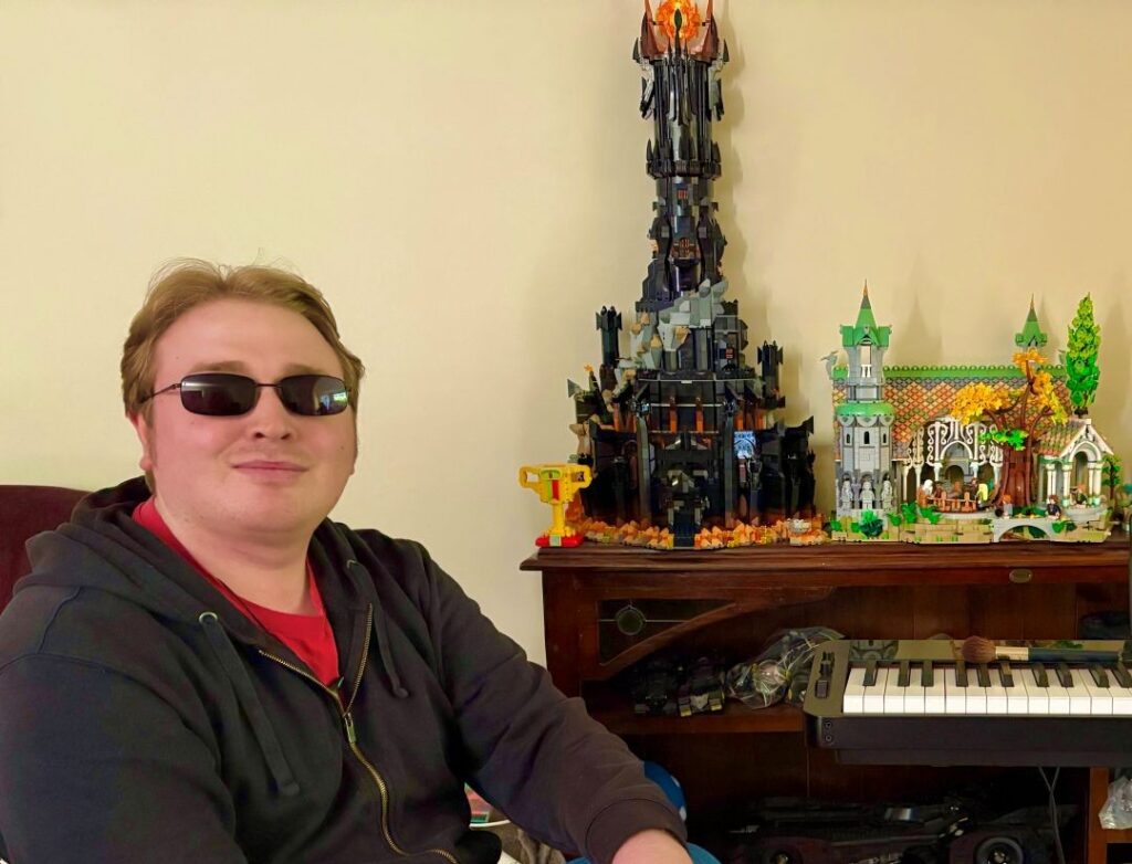 Sam with his lego 